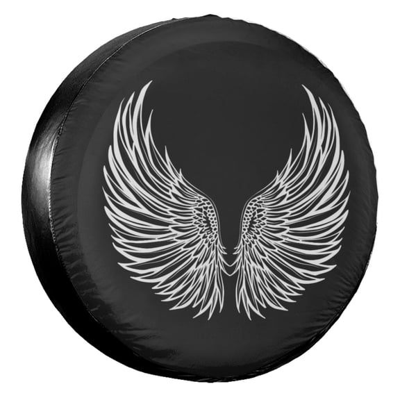KAKALAD Angel Wings 01 Spare Tire Cover Universal Vehicle Accessories Buckle Car Tools 14”in