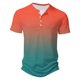 thumbnail image 5 of Camisas de Manga Larga para Hombres, Botón de Impresión Casual Camisa de Cuello Redondo Hecha de Poliéster Ligero para Todo el Uso de Temporada, Camisas de Manga Corta para Hombre, 5 of 5