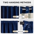 thumbnail image 3 of Cortinas Joydeco de Terciopelo Royal Blue Térmicas Opacas 132x229cm, 3 of 9