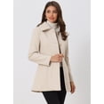 thumbnail image 2 of Abrigo De Invierno Con Cuello Vuelto Allegra K Blanco Crema L, 2 of 6