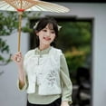 thumbnail image 1 of Otoño e invierno nuevo estilo chino niña joven estilo nacional hebilla cheongsam de dos piezas niña diaria estilo étnico chaleco de felpa, 1 of 4