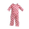 thumbnail image 1 of 18 pulgadas muñeca pijama niñas muñeca de juguete estampado patrón ropa de dormir diseño de botón abierto frontal con solapas Irene Inevent FN0399-00B, 1 of 7