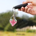 thumbnail image 2 of 5Pcs School Bag Pendants Rhinestones Floral DIY Shining Heart Shaped Backpack Key Chain Pendants Bag Charms DIY Crafts, 2 of 10