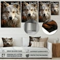 thumbnail image 4 of Designart "Selfy Wolf " Animals Metal Wall Art Prints, 4 of 5