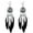 Black, variant on Boho Long Enamel Feather Dangle Drop Statement Stud Earring for Women Bohemian Ball Beaded Turquoise Tassel Dangling Link Piercing Fish Hook Earrings Ethnic Style Vintage Jhumka Jhumki Party