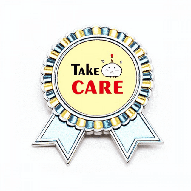 Careful Interest Badge d'Avertissement Broche Épingle Lauréat Médaille de Récompense