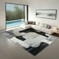 thumbnail image 6 of Assaile 8 x 10 ft Polyester Area Rugs, Gray Runner Color Block Printed, Indoor Soft Machine Washable Modern Rugs for Entryway Living Room, 6 of 8
