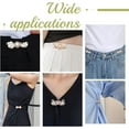 thumbnail image 7 of 8 Pcs Button for Jeans Dress Too Big Metal Adjustable Waist Buckles Jean Tightener Buttons 4 Styles Pearl Floral Snap Fastener Clip for Waist Too Loose Big Dress Skirt Pants Sewing Crafts Colorful, 7 of 7