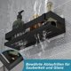 thumbnail image 4 of Estante de ducha adhesivo, aluminio aeroespacial, drenaje rápido, instalación versátil, para organizar el baño y la cocina (negro), 4 of 7