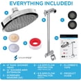 thumbnail image 6 of SparkPod Rain Shower Head with Adjustable Extension Arm 11" - High Pressure, Easy Install (6" inch Shower head, Chrome), 6 of 9
