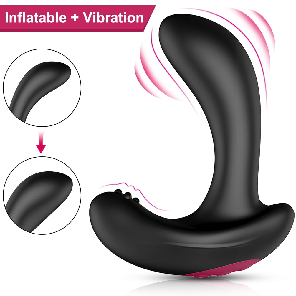 Anal Vibrator for Men Women G-spot Inflatable Sex Toys Vibrating Anus Plug Prostate Massager Vibrators with 10 Modes - USB Charging