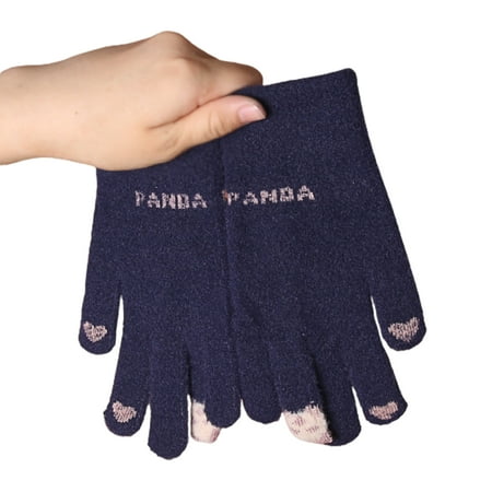 

Firlar Index Finger Windproof Gloves Thumbs Up Grey Dark Blue Cute Apricot Pink Velvet Winter Adult
