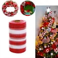 thumbnail image 7 of CuiLiyq Christmas Candy Color Red And White Striped Mesh Ribbon Rolls, DIY Christmas Tree Decorative Ribbon Ribbon Mesh, for Party Weddings Holiday Christmas Tree Decorations, 7 of 7