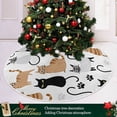 thumbnail image 6 of FMSHPON Cute Cats Xmas Christmas Tree Skirt Stand Mat for Holiday Party Decoration Indoor Outdoor 36 inches, 6 of 6