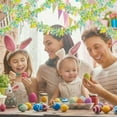 thumbnail image 5 of 4Pcs Easter Tinsel Garland, 26Ft Spring Green Stripe Tinsel Twist with Colorful Egg Garland, Hanging Ornaments for Easter Holiday Home Indoor Outdoor Party, 5 of 7