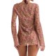thumbnail image 5 of SAYOO - Camisa de playa con amarre para mujer, estampado floral/manga acampanada de color sólido con cuello cuadrado SAYOO Moda, 5 of 5