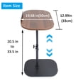 thumbnail image 2 of ANJORALA 19.68"Height-Adjustable Side Table with 90°Tilting & 360°Swivel Desktop,Detachable Baffle End Table(Walnut), 2 of 10