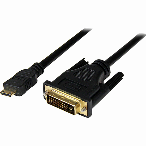StarTech 2m Mini HDMI Male to DVI-D Male Cable, 30 AWG