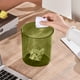 thumbnail image 1 of Basurero pequeño de plástico transparente | Mini bote de basura para escritorio y encimera, ideal para oficina, escritorio y tocador | 19 cm (verde, gris o transparente), 1 of 7