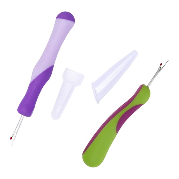 2Pcs Seam Rippers Ergonomic Grip Thread Cutters Sewing Thread Removal Tool for Embroidery Quilting and Hand Stitching