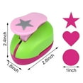 thumbnail image 2 of Craft Holes Punch Set, 3Pcs 1 Inch Paper Punchers with Heart, Star, Circle Hole Punch Shapes, DIY Handmade Craft Punch Scrapbook Office Supplies for Paper Crafts Valentine's Day Christmas Card Making, 2 of 8