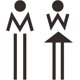 thumbnail image 1 of Pegatina para puerta de baño de hombre y mujer, fondo de letrero de inodoro, papel tapiz para decoración del hogar, pegatinas de pared de individualidad extraíbles - -, 1 of 1