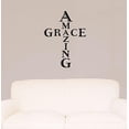 thumbnail image 3 of Amazing Grace Cross Vinyl Letters Art Religious Wall Sticker Décor 17x23-Inch Black, 3 of 5