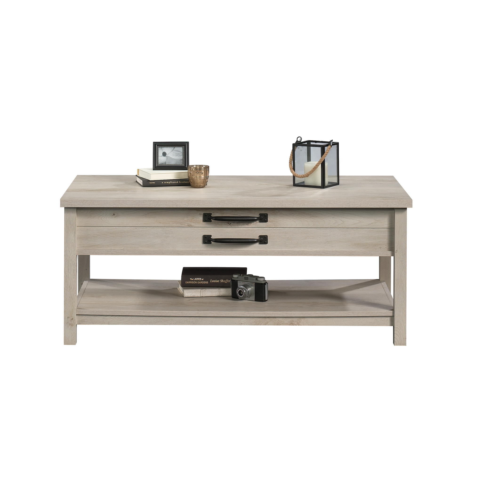 Better Homes & Gardens Modern Farmhouse Rectangle Lift Top Coffee Table, Rustic White Finish - image 2 of 16