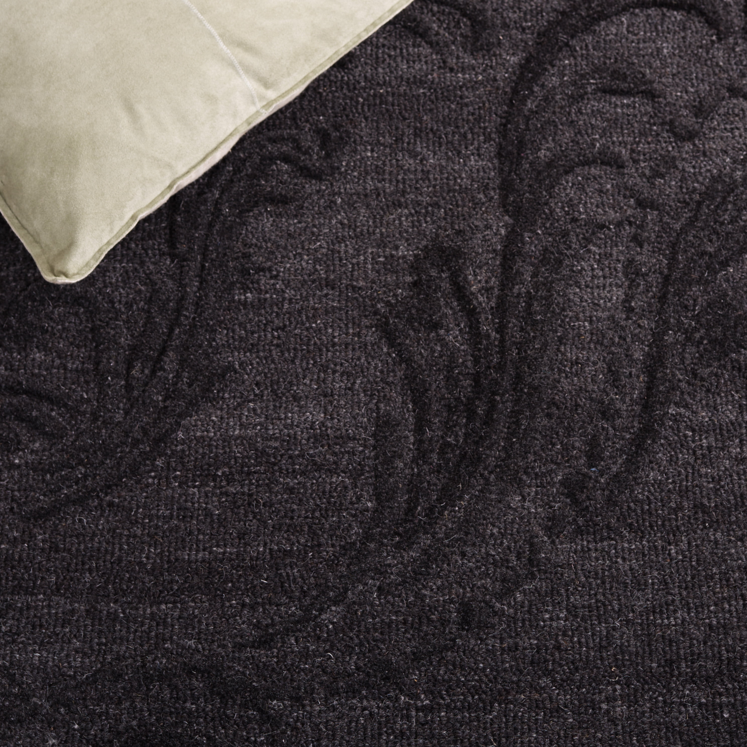 SAFAVIEH Jardin Salome Leaves Area Rug, Black, 4' x 6'