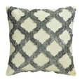 thumbnail image 1 of Custom Cushion Cover, Decorative Grey 24"x24" (60x60 cm) Throw Pillow Cases, Linen Ribbon Embroidery Throw Pillows For Sofa, Geometric Pattern Modern Style - Quilling Grey, 1 of 3