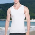 thumbnail image 5 of Ankishi Mens Tank Undershirts Traceless Summer Ice Silk Tank Tops V Neck Breathable Sleeveless Tops for Fitness, 5 of 8