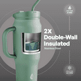 thumbnail image 5 of TAL 30oz Stainless Steel Basin Travel Mug with Silicone Straw, Sage, 5 of 9