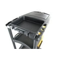thumbnail image 4 of Farag Durable 3-Shelf 52"x22"x40" Janitorial Commercial Housekeeping Cart, Black and Yellow, 4 of 7
