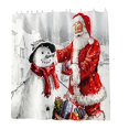 thumbnail image 2 of simhoa Polyester Waterproof Christmas Bathroom Shower Curtain with Hooks Santa Claus, 2 of 8
