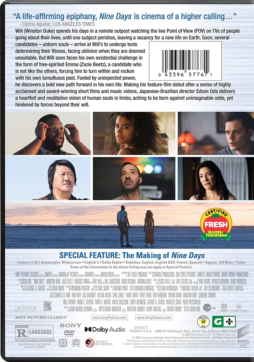 Sony Pics Classics - Nine Days [DIGITAL VIDEO DISC] - Walmart.com