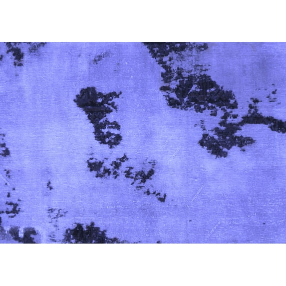 Ahgly Company Machine Washable Indoor Rectangle Abstract Blue Modern Area Rugs, 7' x 10'