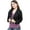 Black-Xcell, variant on Women’s Cropped Denim Jacket – Button-Down, Long Sleeve, Stylish Cropped Stretch Coat Mid Blue XXL