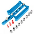thumbnail image 1 of Rawiri 6/8/10 mm Plantilla para agujeros autocentrante Kit de guía de perforación Localizador posicionador de carpintería, 1 of 8