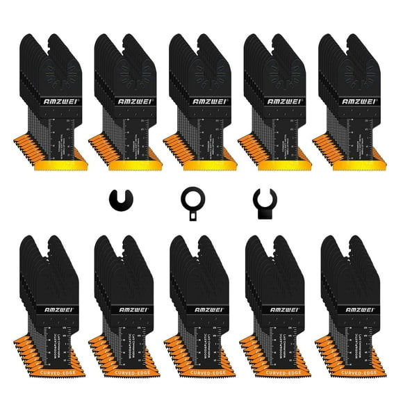 Cuchillas oscilantes AMZWEI para herramientas, 100 unidades, para metal, madera y plástico