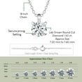thumbnail image 5 of Dazzlingrock Collection IGI Certified 1.50 Cttw Round Solitaire Lab Grown White Diamond Classic Four Prong Pendant Necklace with 18 inch Gold Chain for Women in 14K Solid White Gold, 5 of 6
