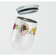 thumbnail image 2 of Carolines Treasures CK4187TBL12 Saint Bernard Design2 Pink Flowers Stainless Steel 12 oz Stemless Wine Glass 12 oz, 2 of 4
