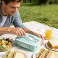 thumbnail image 7 of AYktou Wheat Straw Lunch Box - Leak-Proof Bento Box with Chopsticks & Spoons, 8.3×5.7×3 Inch Insulated Lunch Box, Microwave-Safe, Separated Lunch Container for Women Men Reusable Food Container, 7 of 7