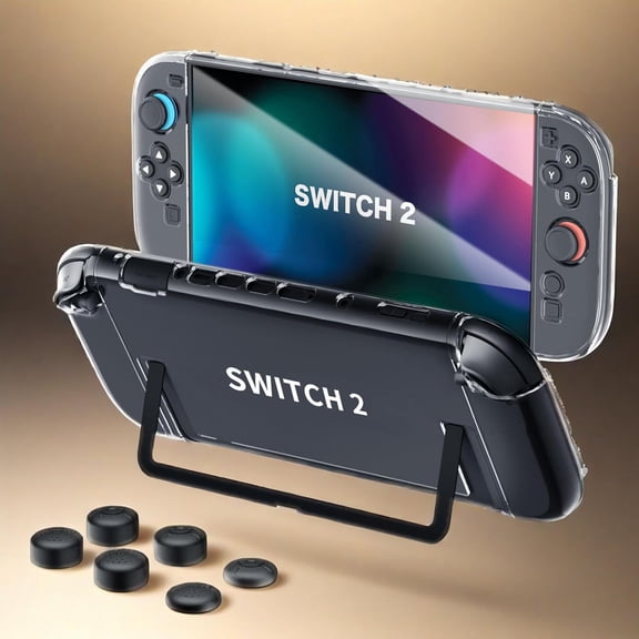 HEYSTOP Dockable Nintendo Switch 2 Case-Compatible with Nintendo Switch 2 Console and Joy-Con Controller with Screen Protector and Thumb Grips-Shock Absorption and AntiScratch