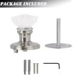 thumbnail image 4 of knobelite (1 Pack Diamond Crystal Glass Interior Door Knobs Non-Locking,Dummy Door Knobs for French Doors,Round Crystal Glass Keyless Door Knobs Interior,Dummy Function,Satin Nickel, 4 of 6