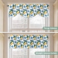 thumbnail image 5 of Blue Flowers Tie Up Valance Curtains for Windows, Kitchen Curtains Window Treatments, Yellow Lemons Summer Fruit Pastoral Short Window Shades Valances for Bedroom Bathroom Cafe 42"x12", 5 of 8