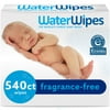 WaterWipes Baby Wipes, Fragrance-Free, 9 Packs (540 Total Wipes)