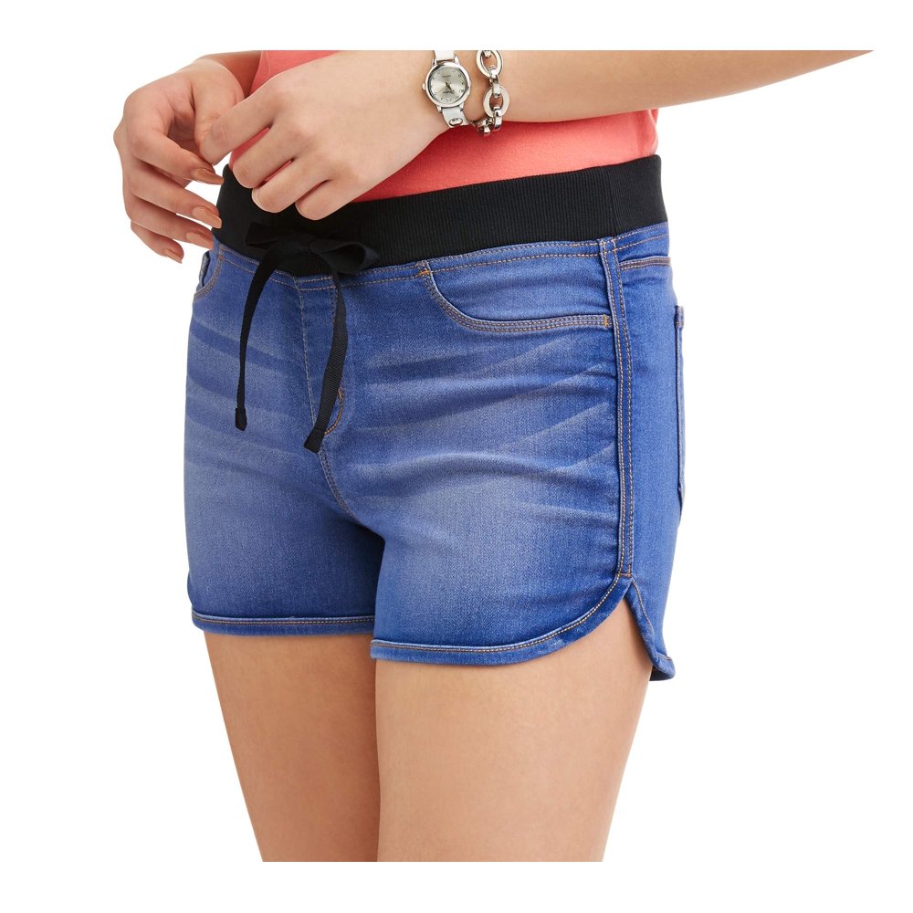 No Boundaries No Boundaries Juniors' ribbed waist dorm shorts (up to