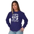 thumbnail image 4 of When I Die the Cat Gets Everything Women's Long Sleeve T Shirt Brisco Brands L, 4 of 6