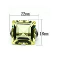 thumbnail image 2 of 32.44Ct Princess Cut Citrine Yellow Cubic Zirconia Stainless Steel Cocktail Ring Size 7, 2 of 5