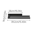 thumbnail image 3 of Wall Mounted No Drilling Stainless Steel Double Bar Towel Rack for Bathroom Storage and Organization, 3 of 7